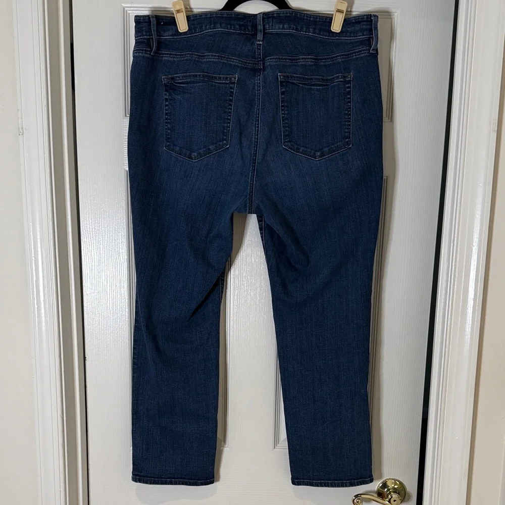 LOFT Dark Blue Straight Leg Jeans - Picture 6 of 6